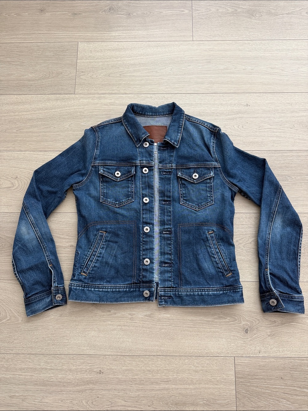 AG Adriano Goldschmied Dark Blue Denim Jean Jacket